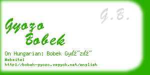 gyozo bobek business card